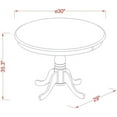 thumbnail image 3 of East West Furniture EST-OBL-TP, Medium, Oak and Black, 3 of 7