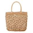 thumbnail image 1 of Bolso de Mano de Paja  Informal para Mujer, Bolso de Hombro Tejido de Mimbre, Bolso de RatáN de Playa de Verano, Bolso de Gran Capacidad, Bolso de, 1 of 1