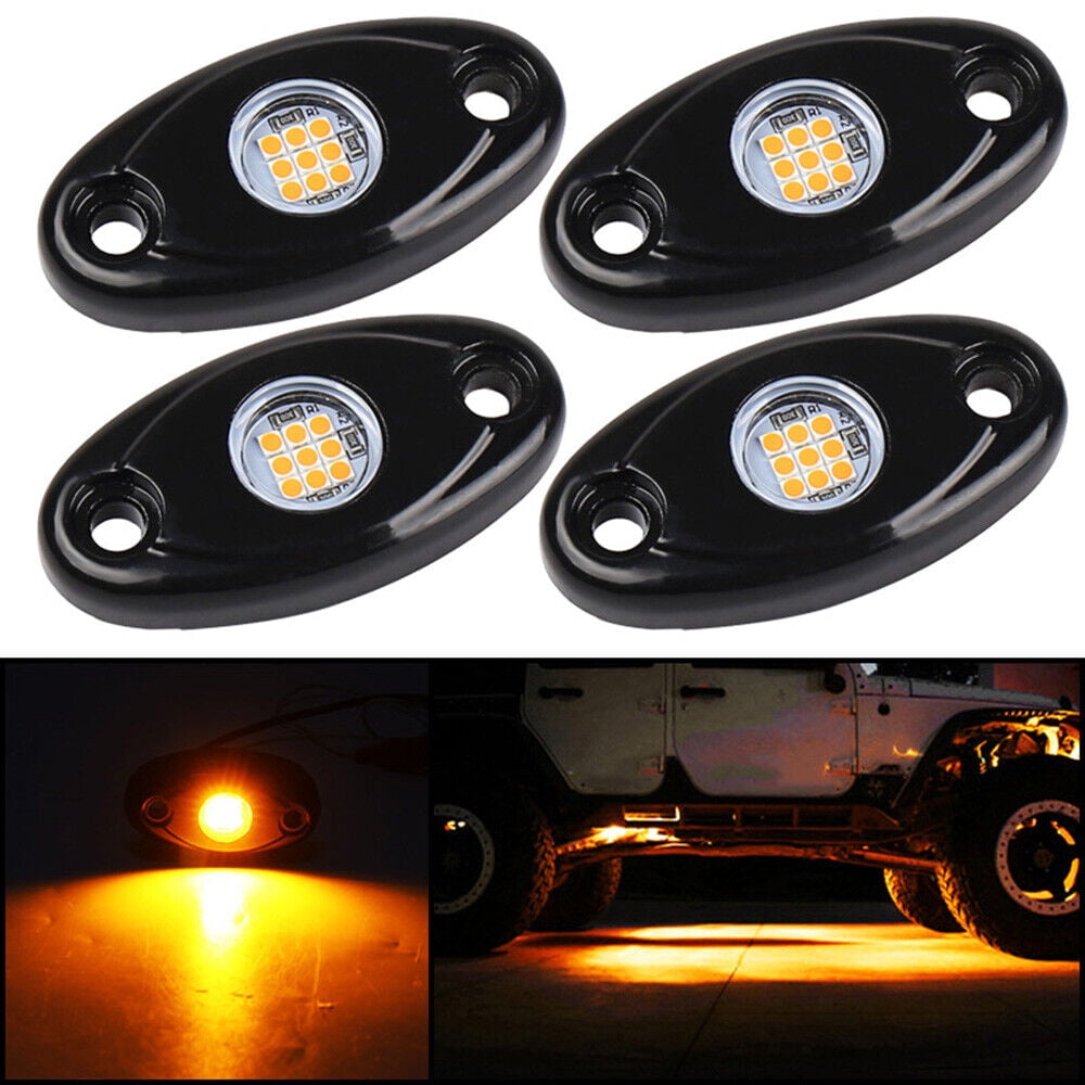 amber led rock lights