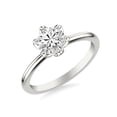 thumbnail image 2 of Brig Jewel Flower Engagement Moissanite Ring for Wife - 1.6 Ct Round Cut Moissanite Ring - 14K White Gold Plated Ring - Unique Proposal Ring for Her - Romantic Wedding Ring for Women's, 2 of 3