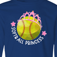 thumbnail image 4 of Inktastic Softball Princess- Tiara Long Sleeve Youth T-Shirt, 4 of 5