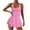 Pink, variant on Women's Tennis Jumpsuit Summer Breathable Comfortable Sports Solid Color Sleeveless Outdoor Backcross Jumpsuit Yoga Dress Green M