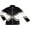 BLACK/GOLD, variant on Chassé Womens' Metallic Double Knit Warm-Up Jacket for Cheerleaders - Adult Sizes Black/Gold Small