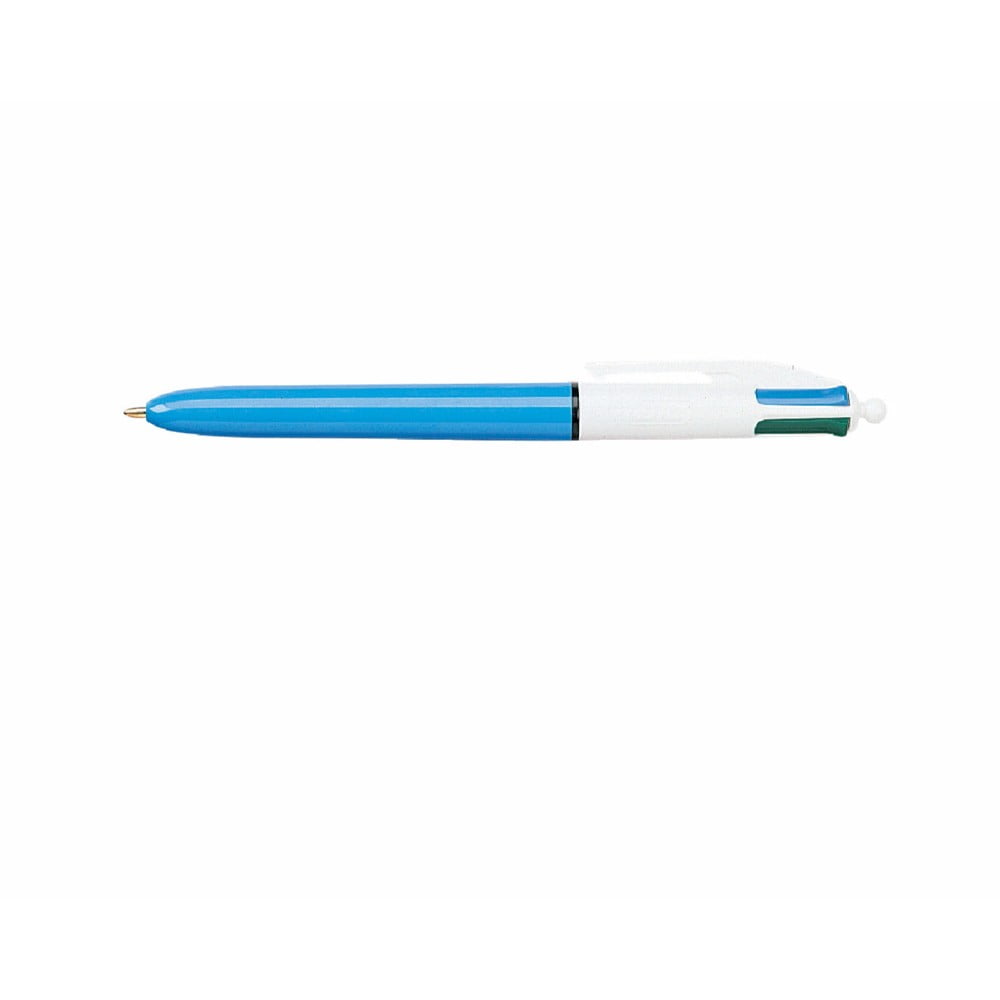 BIC 000645 Refillable Retractable Ballpoint Pen, Blue And White Barrel