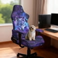 thumbnail image 2 of TSOVTHRID Wolf Galaxy Butterfly Print Gaming Chair Cover with Armrest Cover, Anti-Dust Computer Desk Chair Cover with Elastic Bottom Removable Rotating Computer Chair Slipcovers Protective, 2 of 7