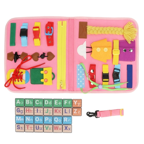 TOOKYLAND Tableau d'activités en bois - planche de jeu montessori, jouet  sensoriel d'apprentissage préscolaire, pour enfants de 3 ans +