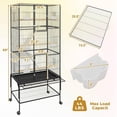 thumbnail image 4 of Ourlova 69-Inch Extra Large Bird Cage with Stand and Feeding Accessories for Parrots Conures Macaws Cockatoos Parakeets, 4 of 7