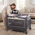 thumbnail image 2 of Baby Trend Lil Snooze Deluxe II Nursery Center Playard in Forest Party Grey, 2 of 16