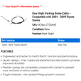 thumbnail image 2 of Rear Right Parking Brake Cable - Compatible with 2004 - 2009 Toyota Sienna 2005 2006 2007 2008, 2 of 2