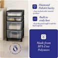 thumbnail image 3 of Open Box Homz Plastic Clear 4 Drawer Medium Home Storage Container Black Frame, 3 of 9