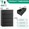 thumbnail image 2 of Silkight 4 Drawer Lateral File Cabinets with Lock, Metal Filing Cabinet for Home Office, Wide Steel Storage Cabinet Commercial Drawer Cabinets for Legal/Letter/A4 Size Files Assembly Required, 2 of 9