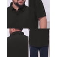 thumbnail image 7 of DARING DIVA Men's Big and Tall Business Dress Shirt with Chest Pocket 4XL Black, 7 of 7