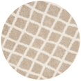 thumbnail image 4 of Safavieh SGD258D-6R Collection Dallas Shag et Tapis Rond Ivoire, Diamètre 6 Pieds, Beige, 4 of 10