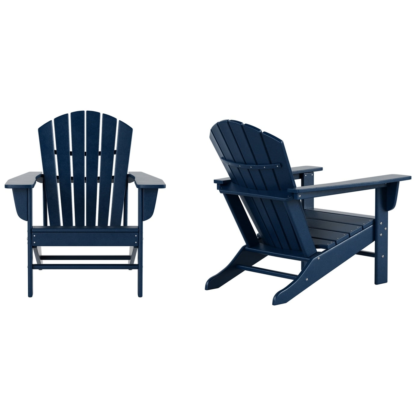 Polytrends  Altura  Outdoor Eco-Friendly All Weather Poly Patio Adirondack Chair (Set of 2) Navy Blue