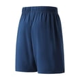 thumbnail image 3 of Besolor Men's Running Shorts Wide Leg Elastic Waist Drawstring Casual Loose Athletic Workout Shorts with Pockets(X-Large,Navy), 3 of 3