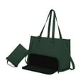 thumbnail image 2 of Bolsa de bolsas para mujeres bolsas portátiles portátiles para la oficina de viajes de collage de picnic Trabajo Verde, 2 of 8