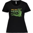 thumbnail image 3 of Inktastic See You Later Alligator with Black Sunglasses Women's Plus Size T-Shirt, 3 of 5