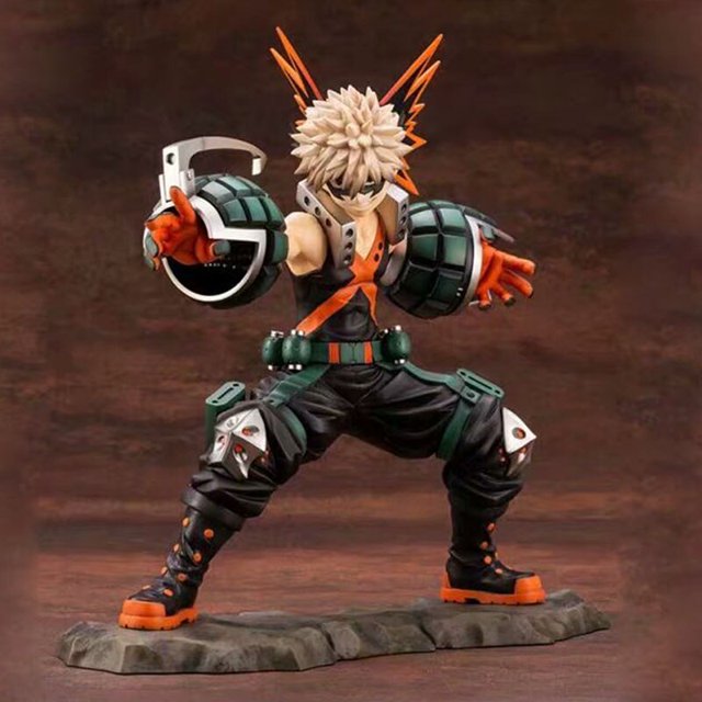 Artfx-figura de My Hero Academia Izuku Midoriya Bakugou Katsuki Shoto Todoroki figura de acción juguetes de modelos coleccionables muñecas regalo zhangmengya LED