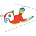 thumbnail image 3 of Northlight 87" Red and Blue Jumbo Parrot Ride-On Inflatable Swimming Pool Float, 3 of 6