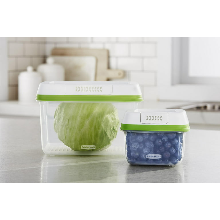 Rubbermaid FreshWorks Produce Saver, Medium and Large Produce Storage  Containers, 4-Piece Set 
