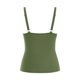 thumbnail image 3 of Traje de Baño de Cobertura Completa de las Mujeres sin Mangas Sólido Empujado Acolchado Traje de Baño con Cuello en V con Detalles, Ropa de Playa de Poliéster Spandex para la Piscina de Verano, 3 of 5
