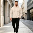 thumbnail image 2 of Trgacdwlo Sweatsuits Men 2 Piece Outfit Fleece Hooded Sweatshirt and Sweatpants Jogging Suit Fall Winter Fuzz Tracksuit Mens Sweatsuits Khaki XXXL, 2 of 6