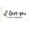 thumbnail image 2 of Imperfect Dust 14x9 White Modern Wood Framed Museum Art Print Titled - I Love You, 2 of 4