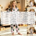 thumbnail image 4 of Gubotare Girls Christmas Pajamas in Satin with Button Down Front and Long Sleeve Holiday Loungewear Set Size 13-14,White, 4 of 7