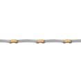 thumbnail image 2 of 9ct 2-Colour Gold Jewelco London Collared Satin Oval 6mm Bracelet 7.5 inch 19cm, 2 of 5