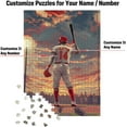 thumbnail image 2 of Wooden Jigsaw Puzzles for Adults - Custom Name and Number on (Chicago) Baseball Player Art Photo - 300 500 1000PCS Puzzles Game Home Wall Decor, 2 of 5