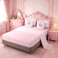 thumbnail image 3 of Erosebridal Pink Cheetah Pattern 7pcs Bedding Comforter Set For Bowknot Girls,Chic Leopard Letter Q Initial Print Queen Bedding Sets,Pink Reversible, 3 of 7