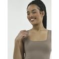 thumbnail image 2 of No Boundaries Cotton Stretch Ribbed Cropped Tank Top, Women's XS-3XL, 2 of 5