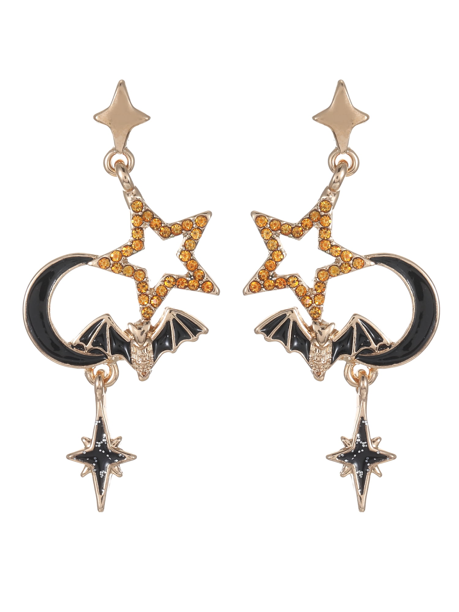 Way to Celebrate Celestial Bat Halloween Earrings, 1 Pair