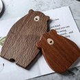 thumbnail image 3 of Wooden Board Cutting Board Cute Bear-Shaped Bread Tray Black Walnut Kitchen Board,Coffee Color, 3 of 5