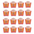 thumbnail image 1 of 100Pcs Paper Chips Box Disposable Fries Holder Portable Snack Food Box Case Snack Packaging Supplies for Home Shop (Star Pattern), 1 of 8