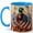 Blue, variant on Patriotic Mallard Coffee Mug, Duck Bird Mug, Ceramic 11 oz