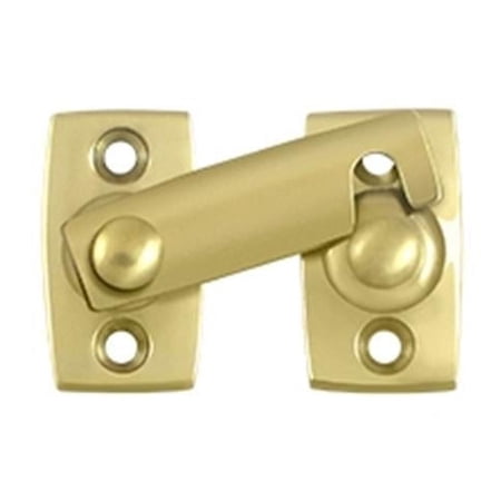0.87 in. Shutter Bar - Door Latch Bright Brass - Solid Brass
