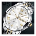 thumbnail image 1 of Reloj pulsera Olevs 9931 con correa de acero inoxidable color plateado/dorado - fondo blanco - bisel plateado, 1 of 4