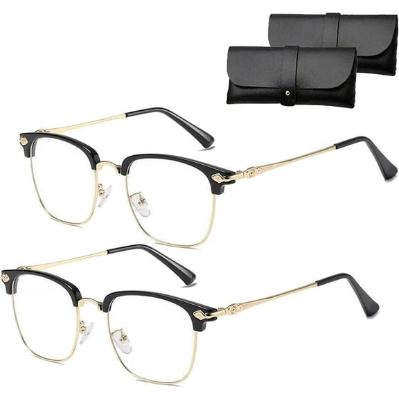 Kloiadka autofocus glasses, ultra-light semi-frame autofocus reading glasses with intelligent blue light protection.