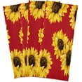 thumbnail image 2 of Coolnut Red Sunflower Kitchen Towels Dish Clothes Soft and Rapid Drying and Absorbent 4PCS Dishcloths Reusable Towels for Kitchen Bathroom Hotel Hand Towels 29"X18" inch Wash cloth, 2 of 7