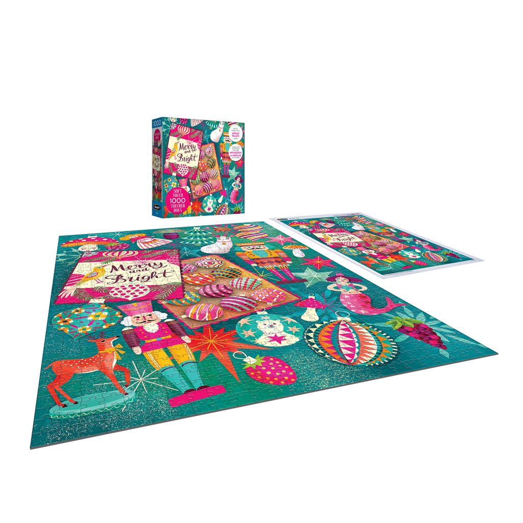 Soft Touch 1000pc - Merry & Bright Christmas Ornaments