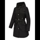 thumbnail image 4 of Chaqueta Impermeable con Capucha Clásica para Mujer, con Cinturón y Cordón para Actividades Al Aire Libre, Cortavientos Negro L, 4 of 10