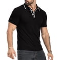 thumbnail image 7 of HAOMEILI Men's Polo Shirts Summer Short Sleeve Casual 3 Button T-Shirts Classic Basic Golf Work Tees Tops, 7 of 7