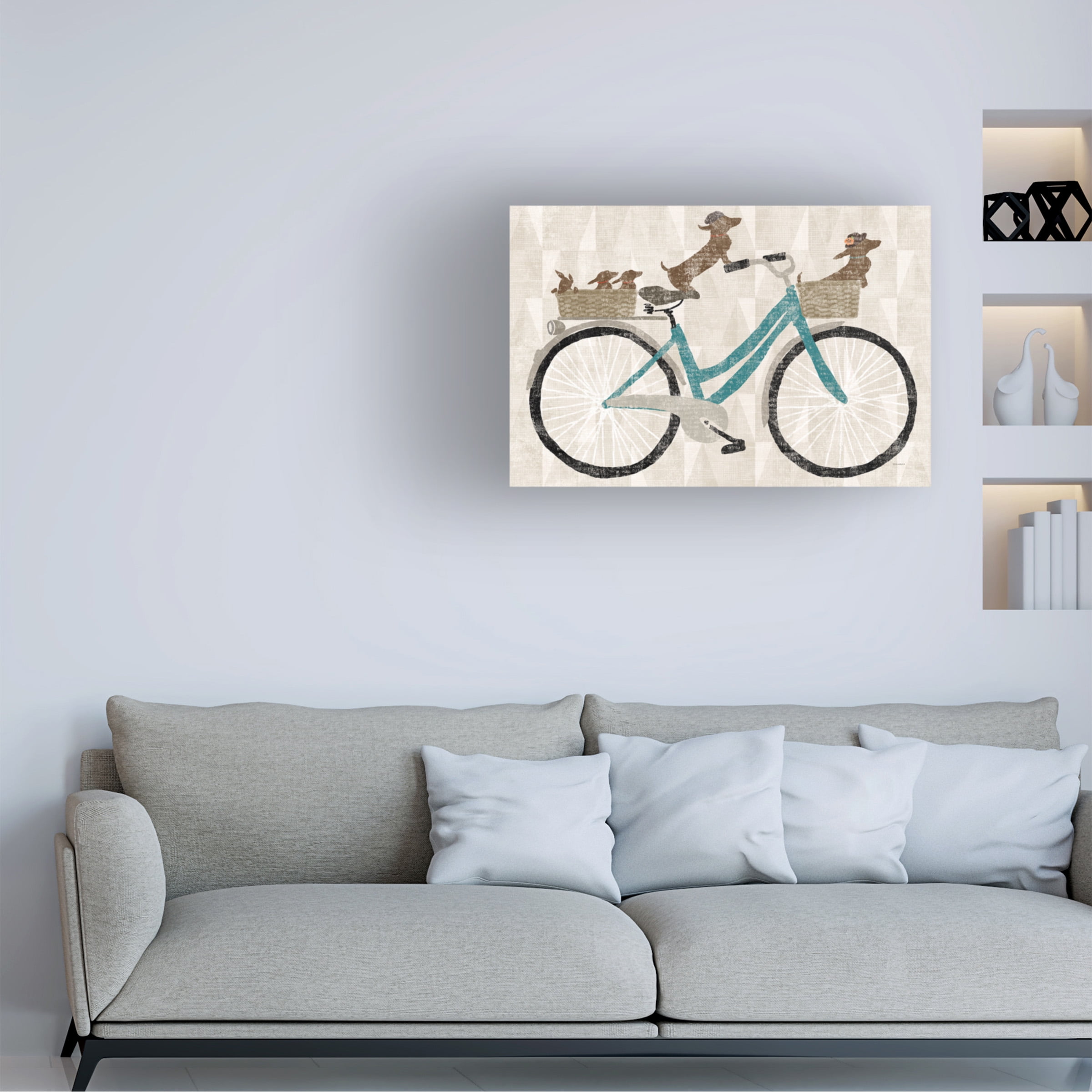 Trademark Fine Art 'Doxie Ride ver II' Canvas Art by Sue Schlabach