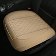 thumbnail image 4 of Vehículos elegantes Cola Cuero de la PU Asiento trasero de automóvil Cubierta Frente beige, 4 of 8
