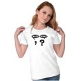 thumbnail image 3 of Funny Wait What Punctuation Joke Womens Fitted Plus Size Graphic Tee Brisco Brands 3X, 3 of 6