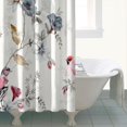 thumbnail image 4 of Botanical Garden Shower Curtain - Artistic Floral Design with Hummingbirds, Vintage Aesthetic, 72x72 Inches, 4 of 5