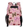 thumbnail image 3 of Large Clear PVC Backpack Heavy Duty See Through Backpack for Adults Work Travel, Leopard Cherry Bows Printed 12L, 3 of 8