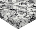 thumbnail image 2 of Ambesonne Sketchy Fitted Sheet, Vintage Retro Bicycle, Twin Size, White and Dark Sepia, 2 of 3