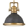 thumbnail image 5 of 1 Light Small Pendant-Heritage Brass/Aged Zinc Finish Hinkley Lighting 4697Hb-Dz, 5 of 6